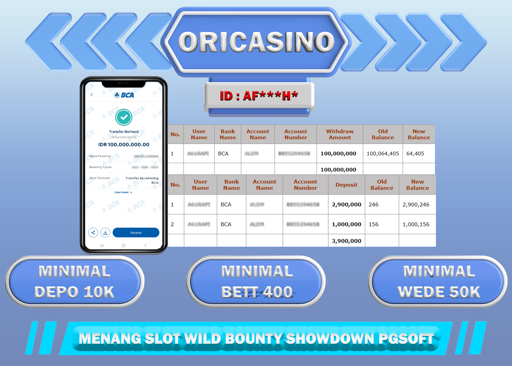 BUKTI KEMENANGAN WILD BOUNTY SHOWDOWN PGSOFT