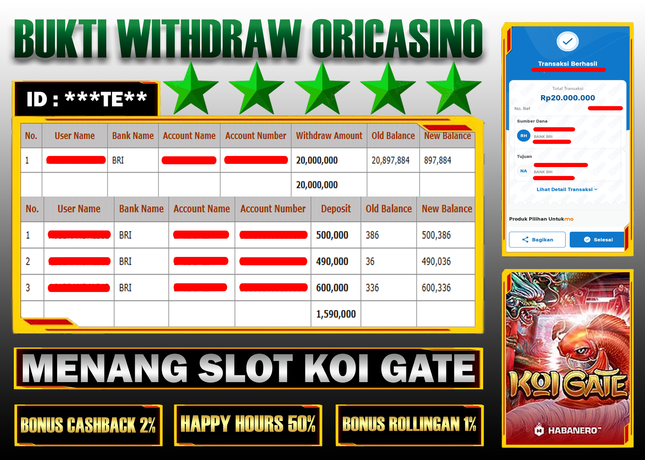 BUKTI KEMENANGAN SL0T KOI GATE PROVIDER HABANERO